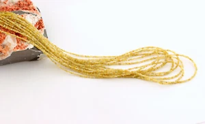 Raw Diamond Necklace Gemstone Yellow Diamond Natural 1A Quality Collar New 45cm - Picture 1 of 2
