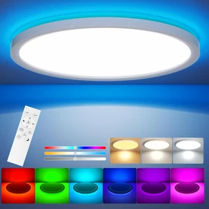 RGB LED ceiling light ceiling lamp 36W dimmable with remote control living room lamp - Picture 1 of 12
