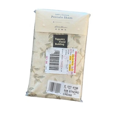 Eddie Bauer Standard Percale Pillow Sham Tapestry Floral Bedding Cotton - Image 1 of 3