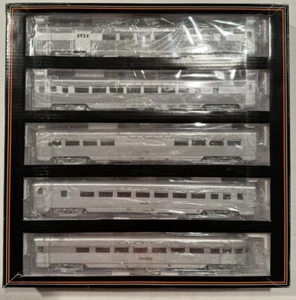 HO MTH 80-60003 Santa Fe 5 Car Passenger Set (Ribbed) ATSF Metal Wheels - Picture 1 of 19