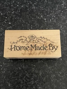 PSX Designs “HOME MADE BY” Wood Rubber Stamp E-2535 - Picture 1 of 5
