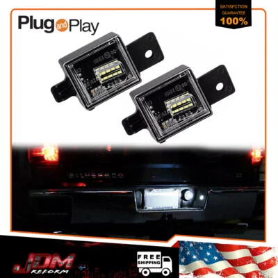✅LED License Plate Light For 2014-2021 Chevy Silverado GMC Sierra 1500 2500 3500 - Image 1 of 4