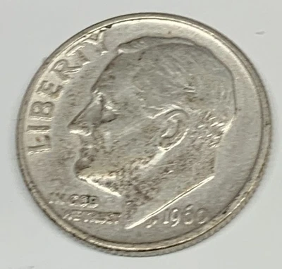 # C1063    U.S.   ROOSEVELT DIME    COIN,  1960 - Image 1 of 2