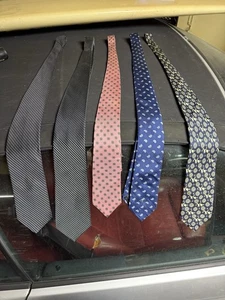 5 Lot Men's Silk Neck Ties Vintage Angelo Ron Chereskin Paul Dione - Picture 1 of 3