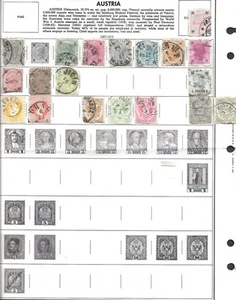 Austria 18 used stamps. Issued around 1900, Many nice cancels [ 125 - Bild 1 von 1