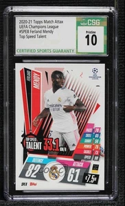 2020 Topps Match Attax UCL Extra Top Speed Talent Ferland Mendy CSG 10 Pristine - Picture 1 of 3