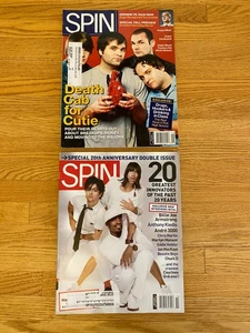 Lot of 2 Spin Magazine 2005 Sept Oct Death Cab for Cutie Green Day RHCP Music - Picture 1 of 6