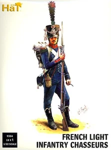 HaT Miniatures 1/32 NAPOLEONIC FRENCH LIGHT INFANTRY CHASSEURS Figure Set - Picture 1 of 4