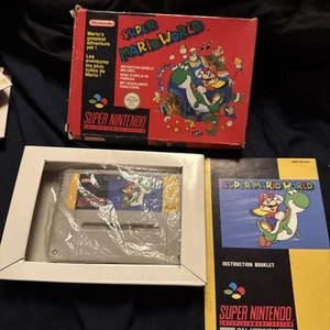 Super Mario World (Super Nintendo, 1992) Snes Boxed With Manual - Picture 1 of 4