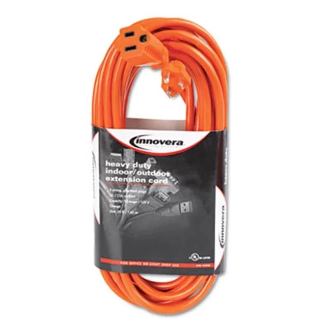 Innovera 72225 Indoor-Outdoor Extension Cord- 25 Feet- Orange - Image 1 of 1