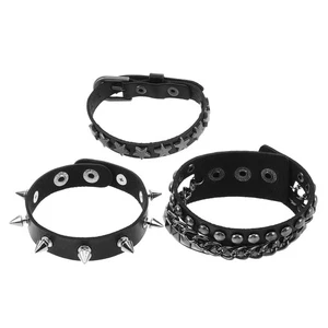 Multi-layer Punk Studded Rivets Bangle Miss Bracelets - Picture 1 of 12