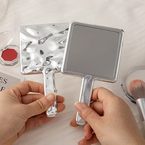 Liquid Shape Square Mirror Hand-held Desktop Cosmetic Mirror Makeup Tool - Picture 1 of 8
