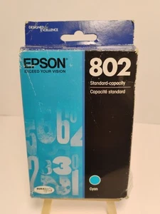 Genuine Epson T802220-S 802 DURABrite Ultra Cyan Ink Cartridge Expired 2020 - Picture 1 of 3
