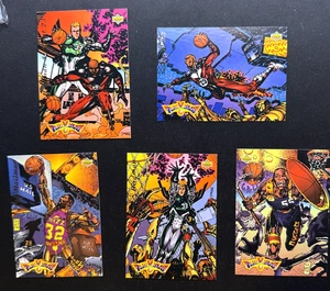 1992-93 Upper Deck FaniMation Complete Set #506-510 Michael Jordan L. Bird CUL - Picture 1 of 7