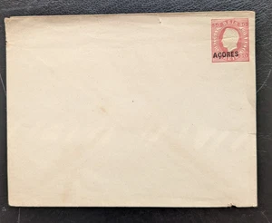 Azores 1882 Envelope 50R , Unused postal stationary - Picture 1 of 2