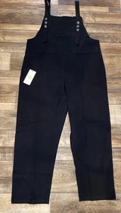 Mono de mujer YESNO de lino negro talla L correas ajustables bolsillos - Imagen 1 de 7