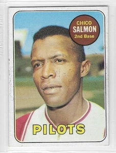 1969 Topps #62 CHICO SALMON Seattle Pilots EX-EXMINT **Spedizione gratuita** - Foto 1 di 2