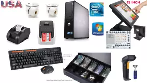 Low price Full POS all-in-one Point of Sale System Combo Kit Retail Store Label - Picture 1 of 2