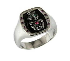 T72 Mens RoJ Royal Order of Jesters Ring Jester Biliken Mirth is King Billiken - Picture 1 of 1