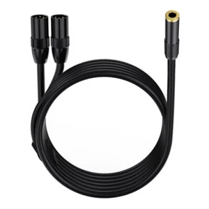 6.35 mm 1/4" TRS to Dual XLR 3 Pin Splitter Audio Cable | Female to Male | 3m - Picture 1 of 7
