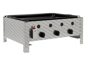 Gastrobräter 3 flammig Gasgrill mit emaillierter Stahlpfanne Gasbräter *B-Ware* - Bild 1 von 8