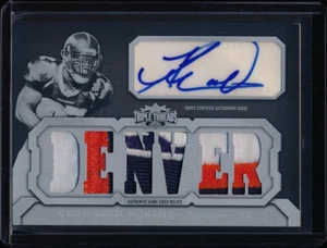 KNOWSHON MORENO 2011 TOPPS TRIPLE THREADS WHITE WHALE AUTOGRAPH AUTO PATCH 1/1 - Picture 1 of 1