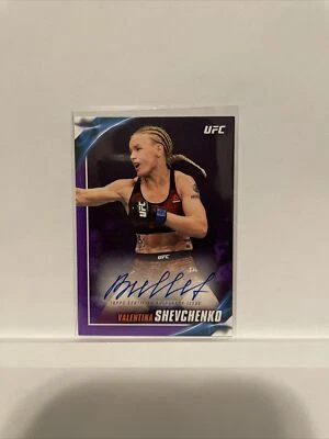 2019 topps ufc knockout Valentina shevchenko on card auto purple /25 - Image 1 of 2