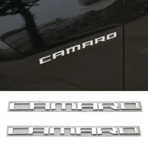 For Chevrolet CAMARO ZL1 2PCS Rear SIDE FENDER Embleme Sticking metal silver - Imagen 1 de 3