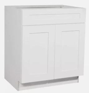 Shaker White Sink Bathroom Vanity Cabinet 24" - Picture 1 of 3