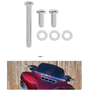 Chrome Batwing Fairing Windshield Trim Bolts For Harley Electra Street Glide 14+ - Picture 1 of 11