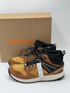 Merrell Men's Wildwood Mid Leather Waterproof Hiking Boots Spice Gold Sz 14 NEW - Picture 1 of 9