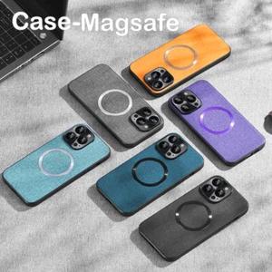 Phone Case For iPhone 16 Pro 16e 15 Pro Max Shockproof Cloth Leather Back Case - Picture 1 of 15