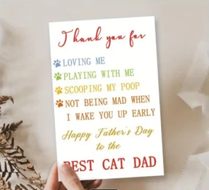 Fathers day card, card from the cat, cat dads - Picture 1 of 1