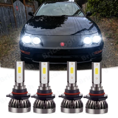 Mini Front LED Headlight Bulbs For Acura Integra 1994-2001 High & Low Beam x4 - Image 1 of 4