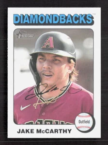 Jake McCarthy 2024 Topps Heritage #214 weißer Rand parallel - Bild 1 von 2