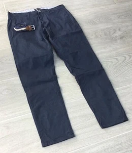 PULL & BEAR MENS CHINO W34'' L30'' NAVY BLUE - Picture 1 of 6