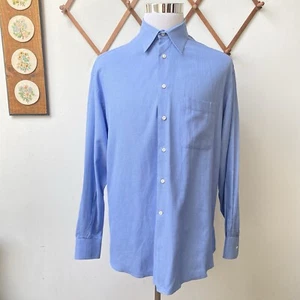 Ermenegildo Zegna Button Up Dress Shirt With Pocket Large 44 17.5 - Picture 1 of 13