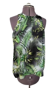 Vince Camuto Green Palm Tree Leaves Lined Tank Top Womens Size XS - Picture 1 of 8