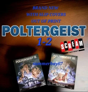 POLTERGEIST II & III (1986/88) Scream Factory Blu-rays, NEW SEALED W/ Slip!OOP - Picture 1 of 3