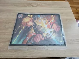 Demon Slayer Anime | Zenitsu Agatsuma | Full Cast | Framed Canvas Poster 12"x16" - Picture 1 of 2