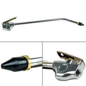 12" Inch Blow Gun Compressed Air Blowgun Tool 1/4" NPT Rubber Tip Curved - Bild 1 von 6