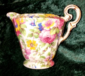 Vintage Royal Winton Grimwades Chintz Summertime Porcelain Creamer England FLAW - Picture 1 of 3