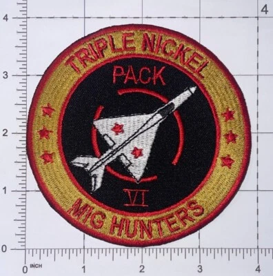USAF Triple Nickel Pack VI MIG Hunter Patch Hook & Iron-On Repro New A717 - Image 1 of 2