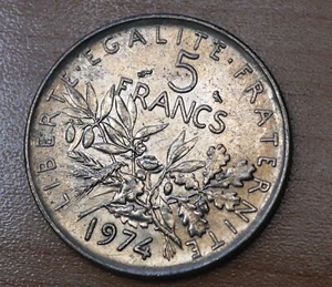 1974 France 5 Francs - Picture 1 of 2