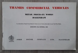 Ford Thames Commercial Vehicles Price List / Brochure 1955 - 5cwt to Sussex - Picture 1 of 7