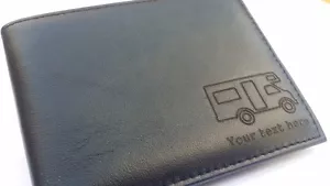 Wohnmobil personalisierte Leder Herren Geldbörse (Ware Geschenk Geschenk Wohnwagen) - Bild 1 von 6