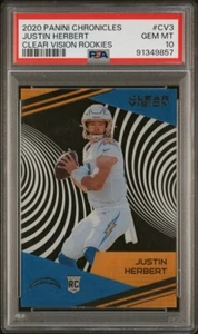 Justin Herbert 2020 Panini Chronicles Clear Vision Rookie #CV-3 RC PSA 10 - Picture 1 of 2