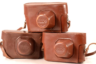 Leather case Brown For Soviet Camera FED 2 USSR, 1pc choice - Image 1 of 4