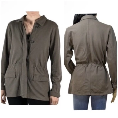 James Perse Anorak на шнурке талии Джерси хлопок куртка аргон зеленый размер 2 Med - Изображение 1 из 4