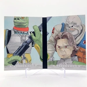 2019 Topps Star Wars Masterwork BOBA FETT BOSSK Sketch Booklet Kevin B Cleveland - Picture 1 of 2